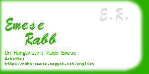 emese rabb business card